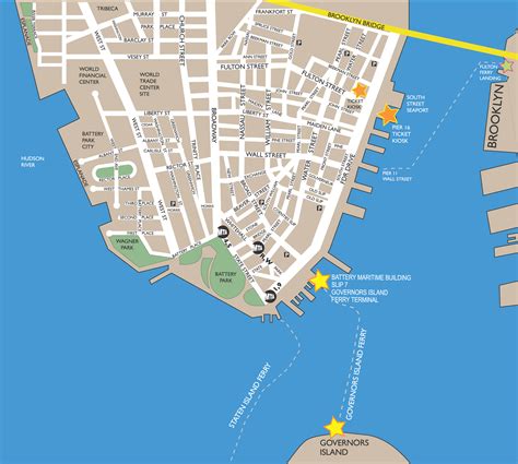Map Of Lower Manhattan New York