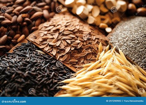 Assorted Different Types Of Beans And Cereals Grains. Set Of ...