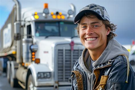 Homem a trabalhar como motorista de camião | imagem gerada com IA