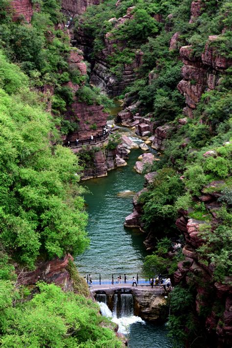 Photos Chine : zone touristique du mont Yuntai au Henan — Chine ...