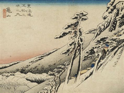 Clear Weather After Snow at Kameyama 1833-34 Utagawa Hiroshige I - 1797 ...
