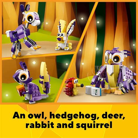 LEGO Creator 3in1 Fantasy Forest Creatures 31125 Building Kit (175 Pcs ...