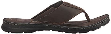 Buy Rockport Men's Darwyn Thong Flip Flop, Brown Ii Leather, 11.5 M US ...