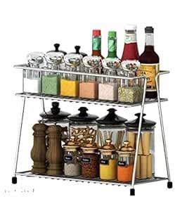 Cri8Hub Stainless Steel Kitchen Rack, Kitchen Organizer, Counter top ...