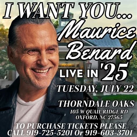Join Maurice Benard “Sonny” star of ABC’s “General Hospital” for an ...