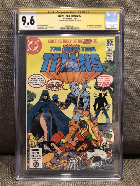 1st appearance of Deathstroke, signed by co-creator and story author ...