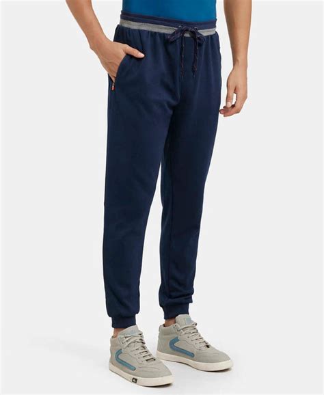Buy Super Combed Cotton Rich Pique Slim Fit Jogger with Zipper Pockets ...
