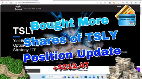 Bought MORE (TSLY) YieldMax TSLA Option Income Strategy ETF Before ...