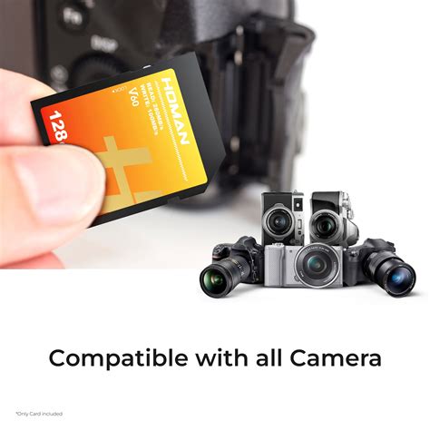 Buy HOMAN UHS-II SD Card (V60) 128GB fit for Any Environmental ...