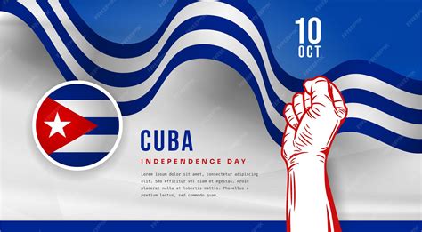 Premium Vector | Banner illustration of cuba independence day ...