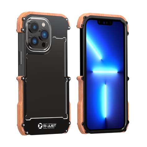 Ironwood Metal and Wooden Armor Bumper Case for iPhone 14 Pro Max ...
