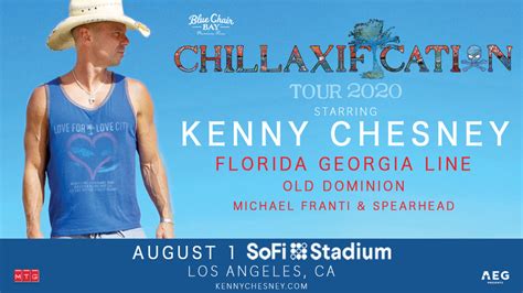 SoFi Stadium to host Kenny Chesney's Chillaxification 2020 Tour on August 1