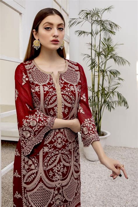 Azure Luxury Formal Kurtis 2021 – Rouge Gold – YourLibaas