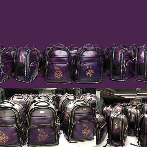 Team KKR IPL 2019 Corporate Gifting Bulk Order Purple Leather Backpack