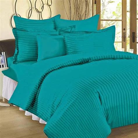 Cotton Satin Striped Bedsheet - Cotton Satin Striped Double Bed Sheet ...