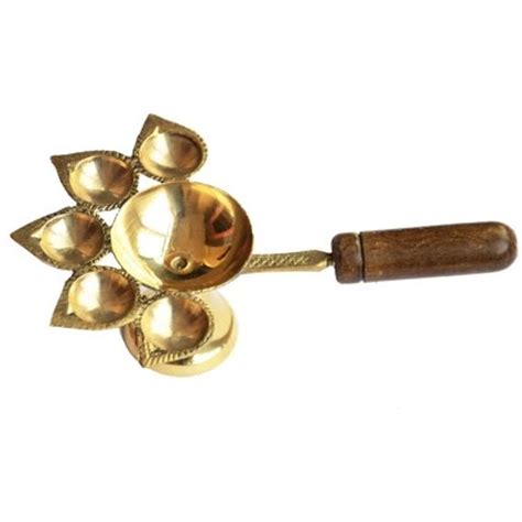 Online Buy Finishing Quality Balakati Brass Panch Aarti-ritikart