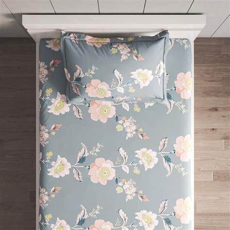 Buy Corsica Elegant Microfibre Printed 2Pcs Single Bedsheet Set from ...