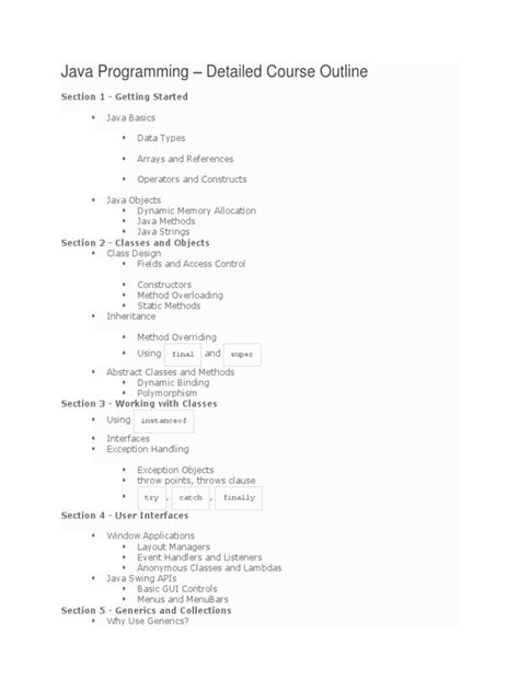 Image result for Program Outline Java