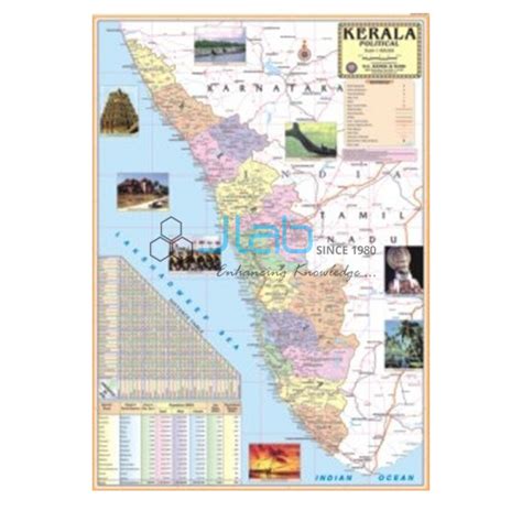 Kerala Political Map Chart India, Kerala Political Map Chart ...