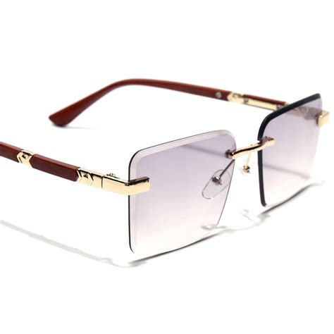 Eyejack Reflex Photochromic Golden Rimless Sunglasses for Men & Women ...