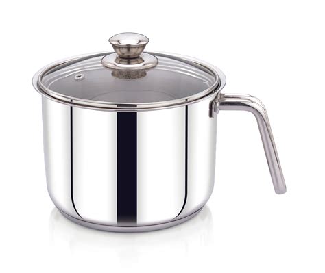 Stainless Steel Milk Boiler with Glass Lid | 2 Ltr & 2.5 Ltr