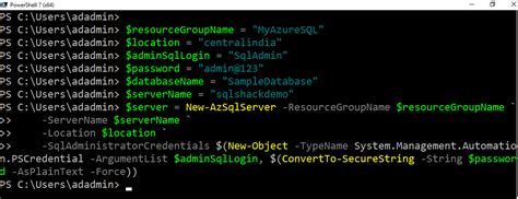 Image result for PowerShell Create Azure SQL Database