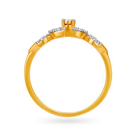 Unique 18 Karat Gold And Diamond Chain-Link Ring