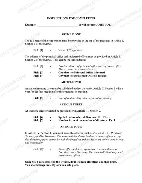 West Virginia Bylaws for Corporation | US Legal Forms