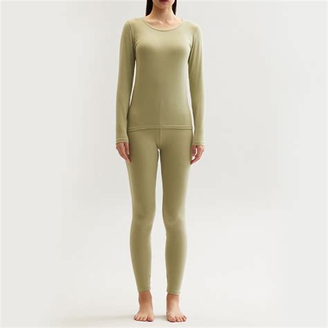 JNGSA 2023 Winter Two-piece Thermal Underwear Set for Women Long Johns ...