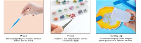 R H LIFESTYLE 10 Pcs Epoxy Resin Art Tool Kit Measuring Cup, Silicone ...