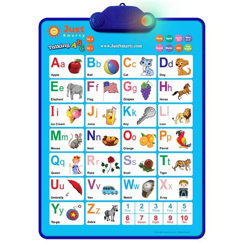 Just Smarty Interactive Alphabet Wall Chart Talking Abcs And 123s ...