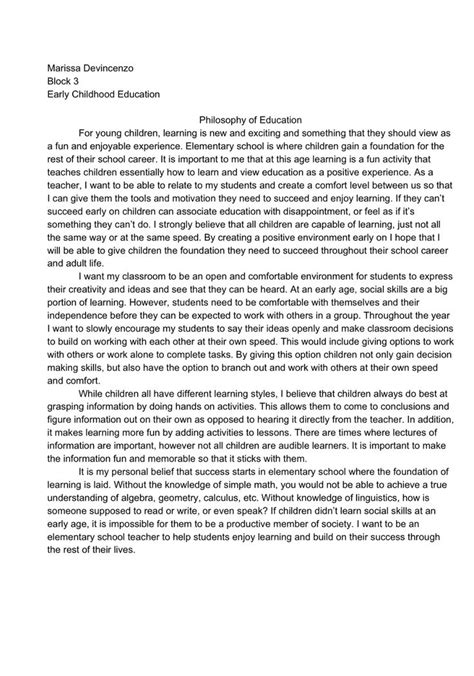 Philosophy Statement Examples 的图像结果