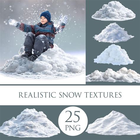 Realistic Snow Textures, Snow Assets Pack | Snow Piles & Textures ...
