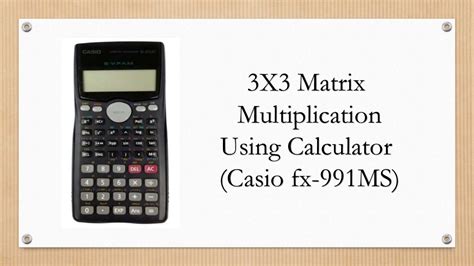 Image result for How to Solve Matrix Using Calculator