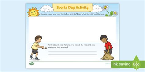 Sports Day Design Activity Sheet - Design an Event - Twinkl