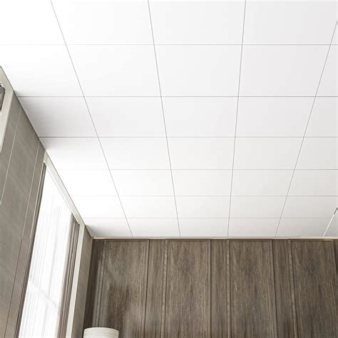Buy Art3d 24-Pack Smooth Drop Ceiling Tile 2ft x 2ft in Off White, PVC ...