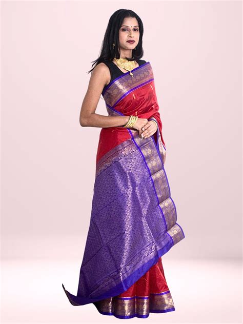 Kanjivaram Banarasi Handloom Pure Silk Saree with Silk Mark - 2689 – AEVUM