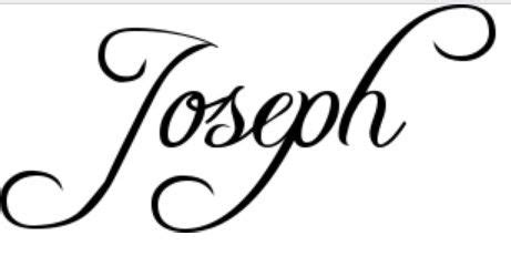 Joseph in Cursive Writing