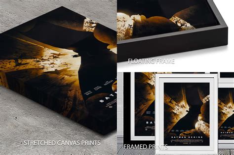 Batman Begins Stretched Canvas Film Poster for Bachelor Pads