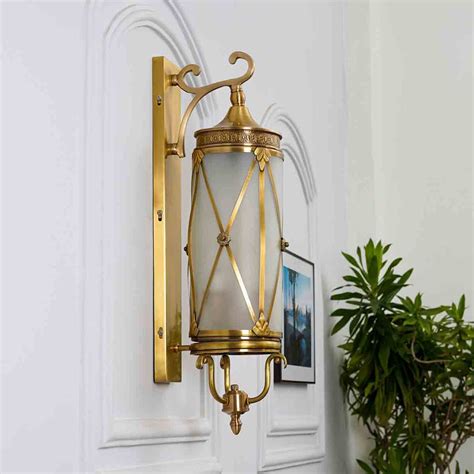 GUILDHALL Brass and Glass Lantern Wall Light – KAPOOR-E-ILLUMINATIONS ...