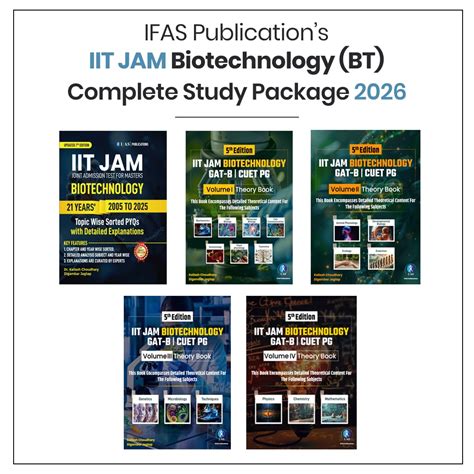 IIT JAM Biotechnology Books - Complete Study Materials – MSc Biotechnology