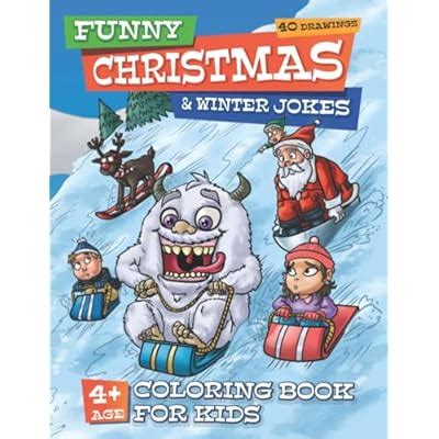 Buy Funny Christmas & Winter Jokes: Coloring Book for Kids and Adults ...