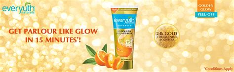 Everyuth Naturals Golden Glow Peel-Off Mask 50 gm | For Glowing Skin ...