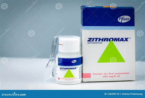 Zithromax Powder for Oral Suspension 200 Mg/5 Ml. Azithromycin Product of Pfizer. Manufactured ...