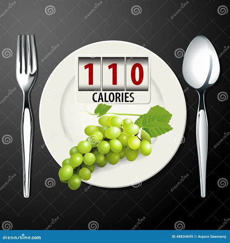 Vector of Calories in Green Grapes Stock Vector - Illustration of green ...
