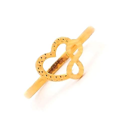 Petite Heart Gold Kids Ring – WHP Jewellers