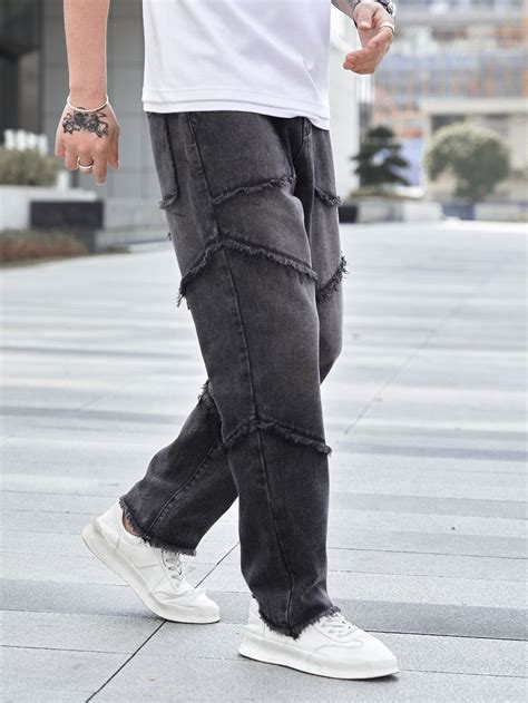 Wholesale Special Design Mens Denim Jeans Wide Leg Leisure Cargo Pants ...