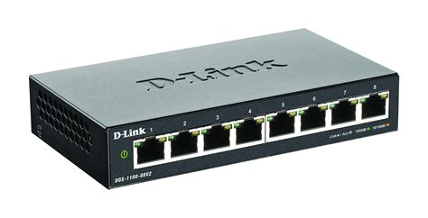 D-Link DGS-1100-08V2 8-Port Gigabit Smart Managed Switch with VLAN ...