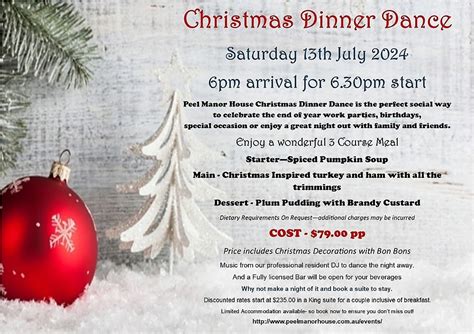 Christmas In July Dinner Dance , 164 Fletcher Road, Karnup, WA ...