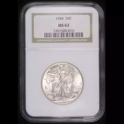1944 Half Dollars Liberty Walking NGC MS-63 - Hertel's Coins Inc.
